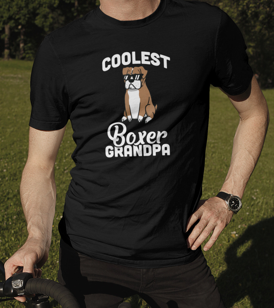 Coolest Boxer Dog Grandpa T-Shirt