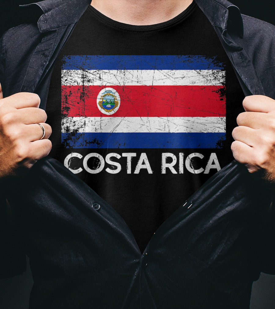 Costa Rican Flag Vintage Made In Costa Rica T-Shirt