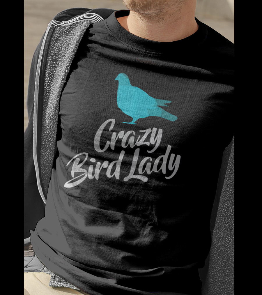 Crazy Bird Lady Blue Bird T-Shirt