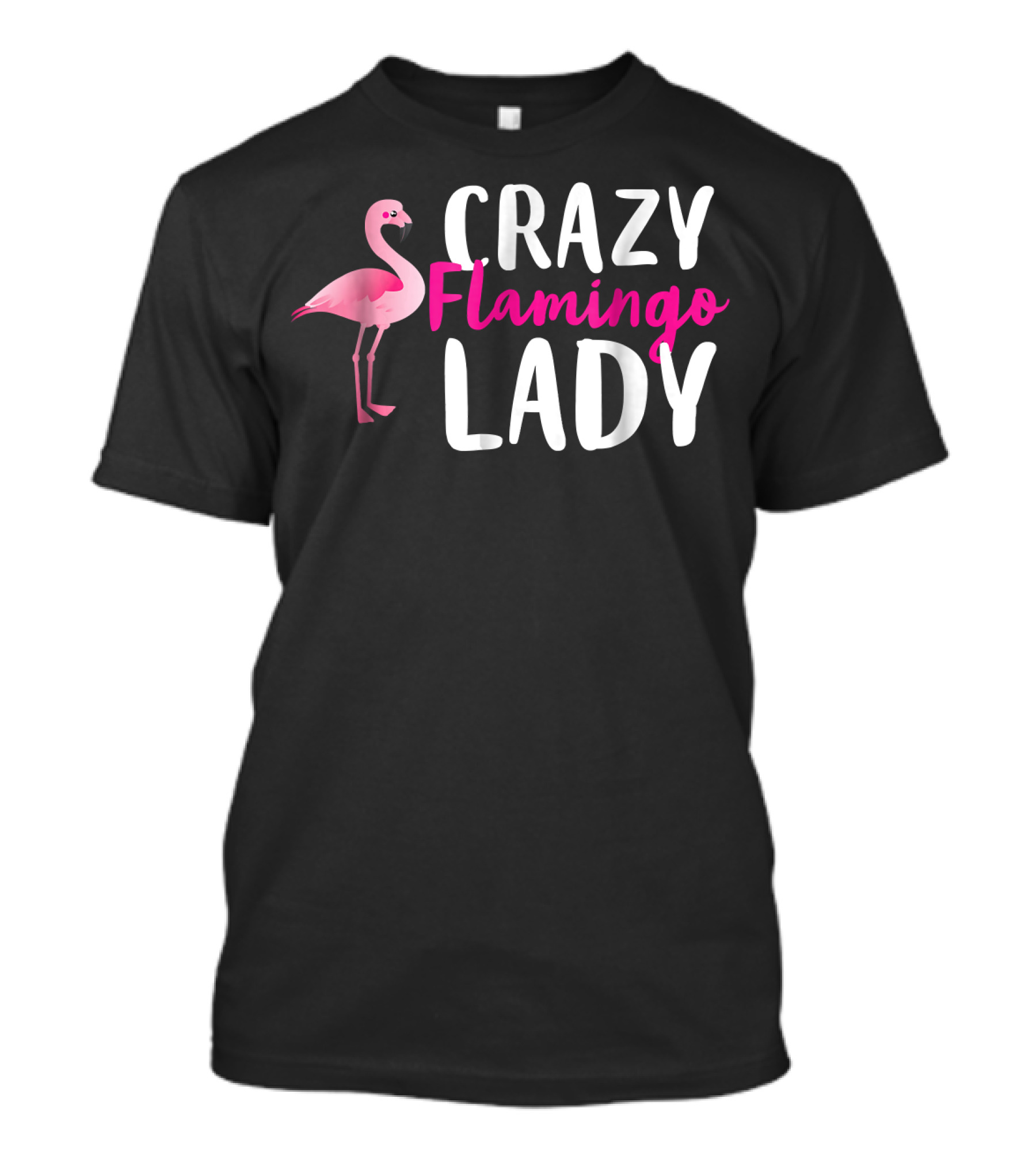 Crazy Flamingo Lady Wading Bird Species Lover T-Shirt