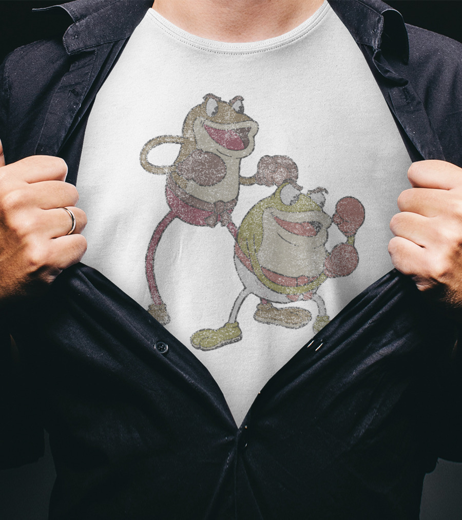Cuphead Ribby And Croaks Boxing Frogs Duo T-Shirt