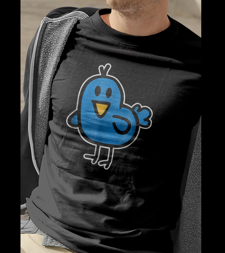Cute Blue Cartoon Bird T-Shirt