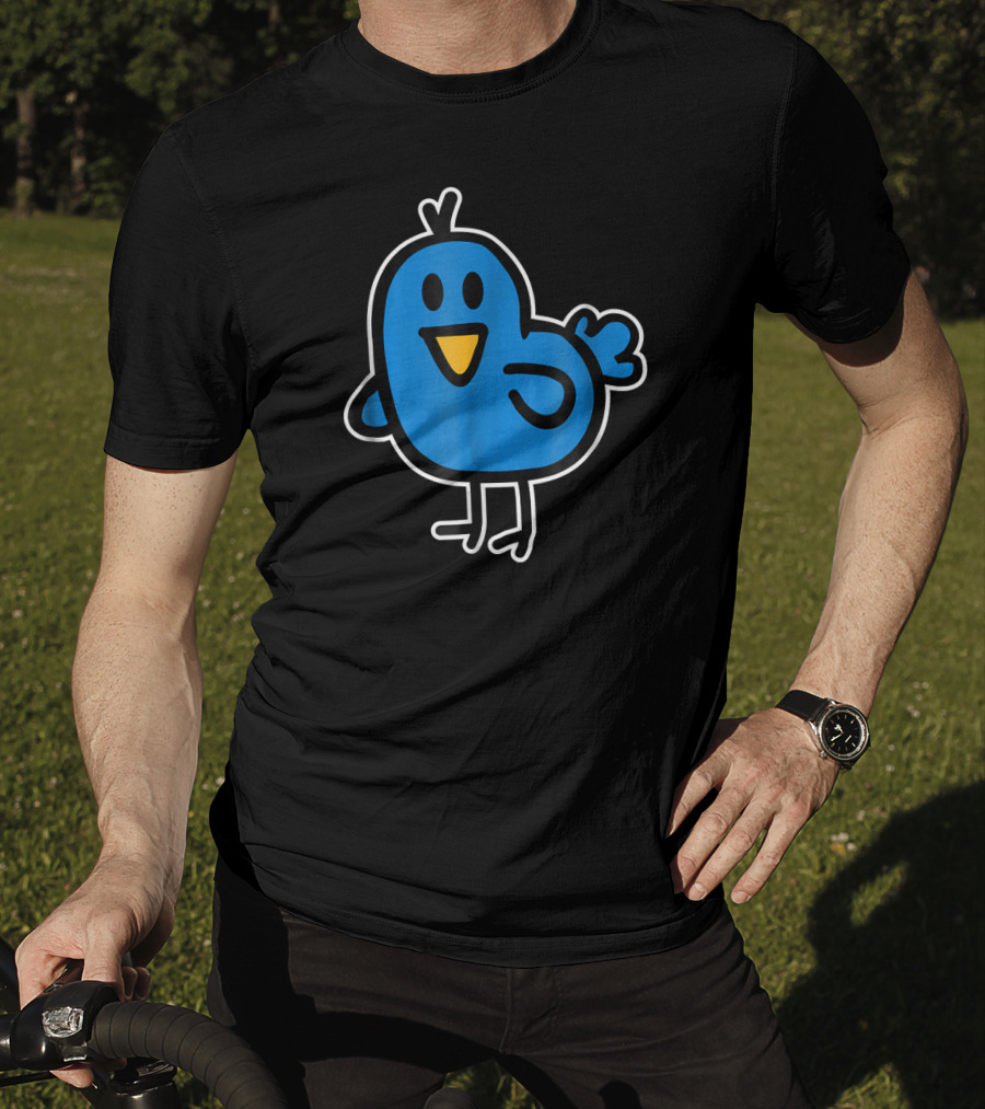 Cute Blue Cartoon Bird T-Shirt