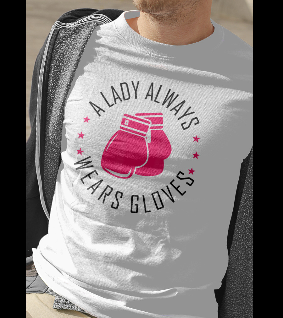 A Lady Always Wears Gloves Boxing Gloves T-Shirt