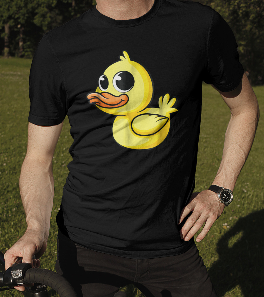 Cute Yellow Cartoon Duckling Baby Duck Bird T-Shirt