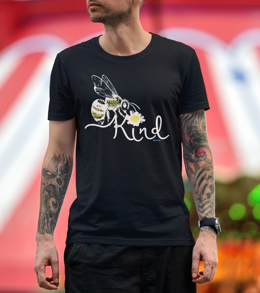Bee Kind Flower by Minty T-Shirt