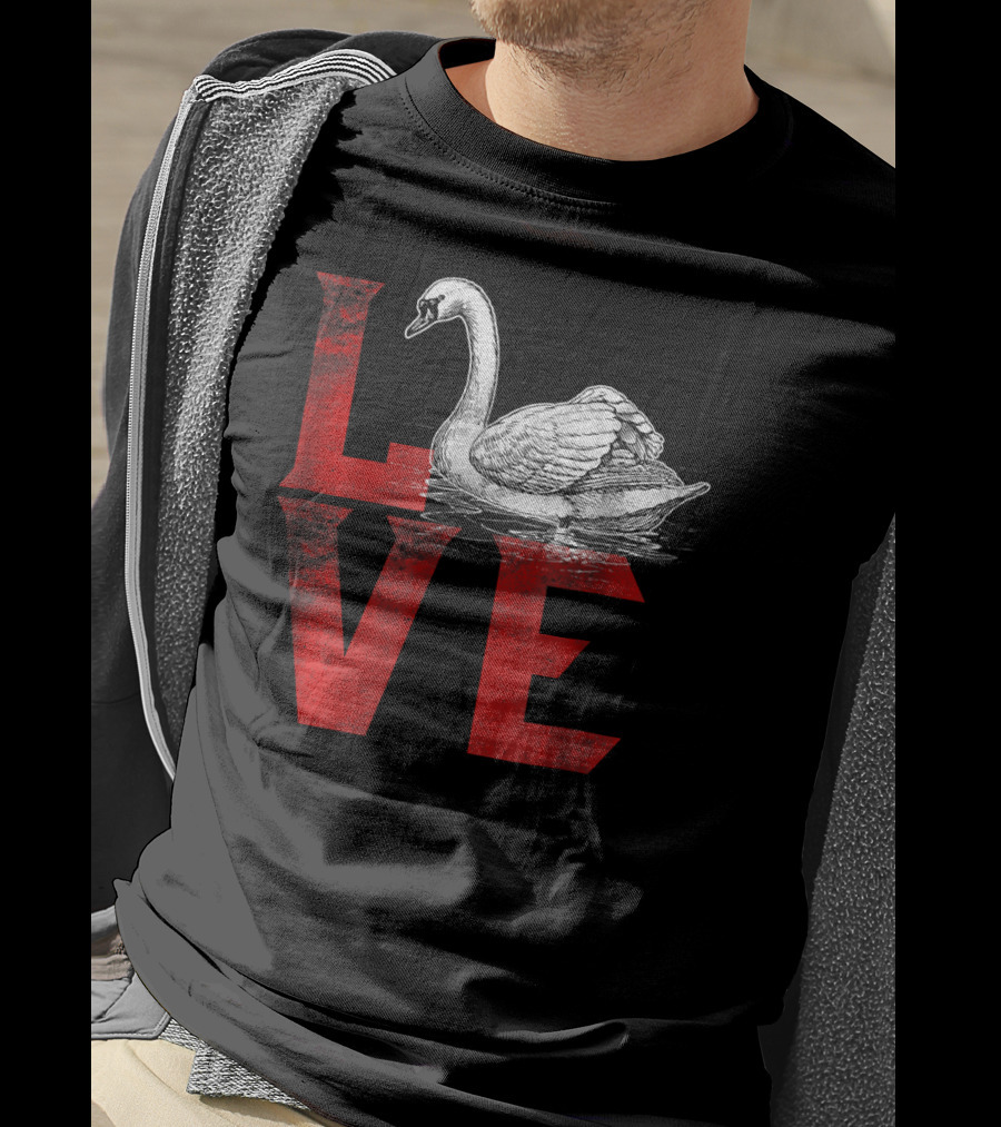 Love Swans Cute Waterbird Wild T-Shirt