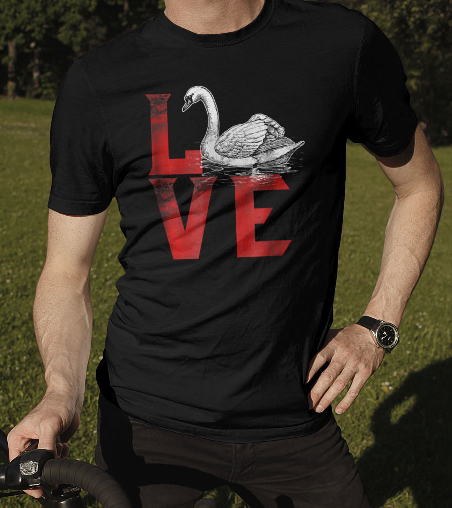 Love Swans Cute Waterbird Wild T-Shirt
