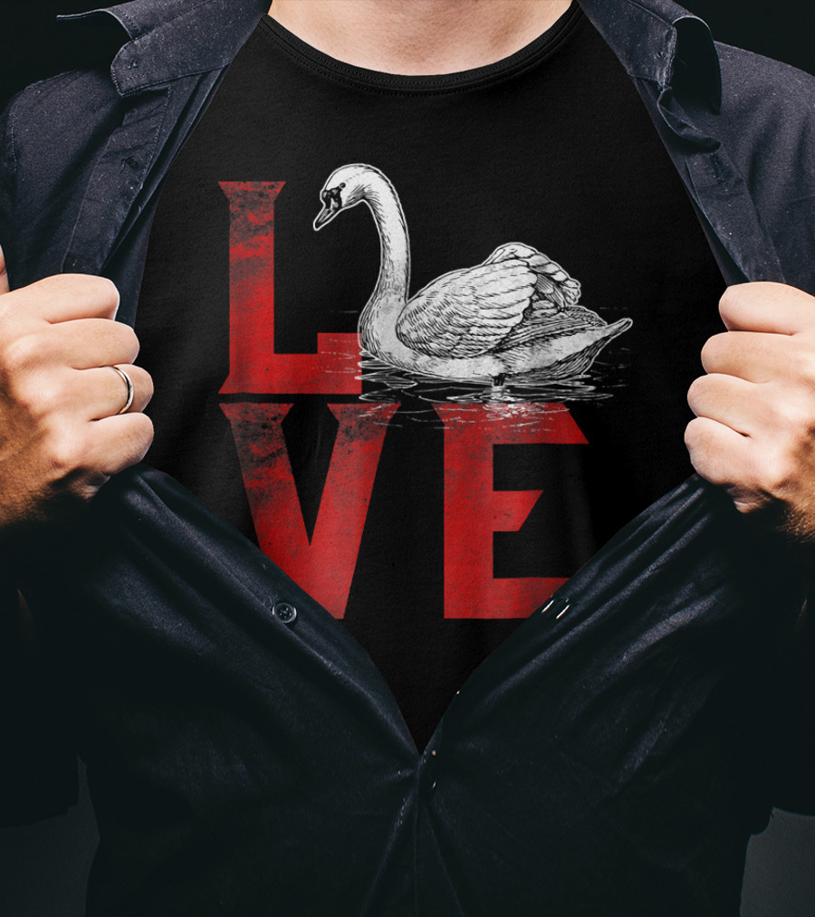 Love Swans Cute Waterbird Wild T-Shirt