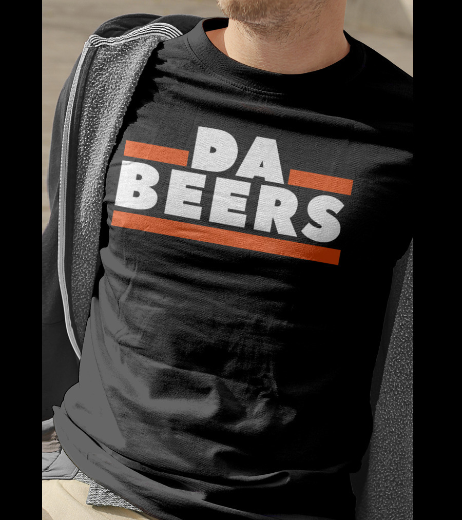 DA BEERS Chicago Bears Parody Orange And Blue Drunk Tailgate T-Shirt