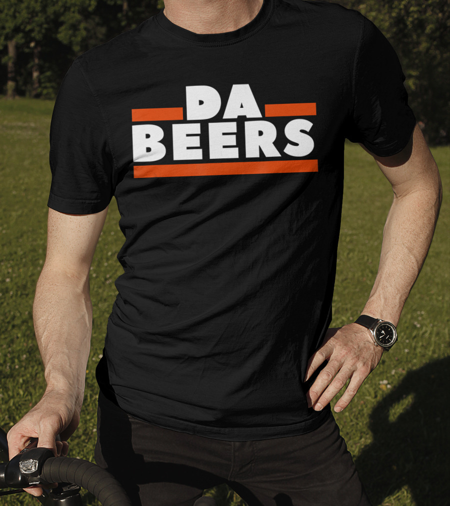 DA BEERS Chicago Bears Parody Orange And Blue Drunk Tailgate T-Shirt