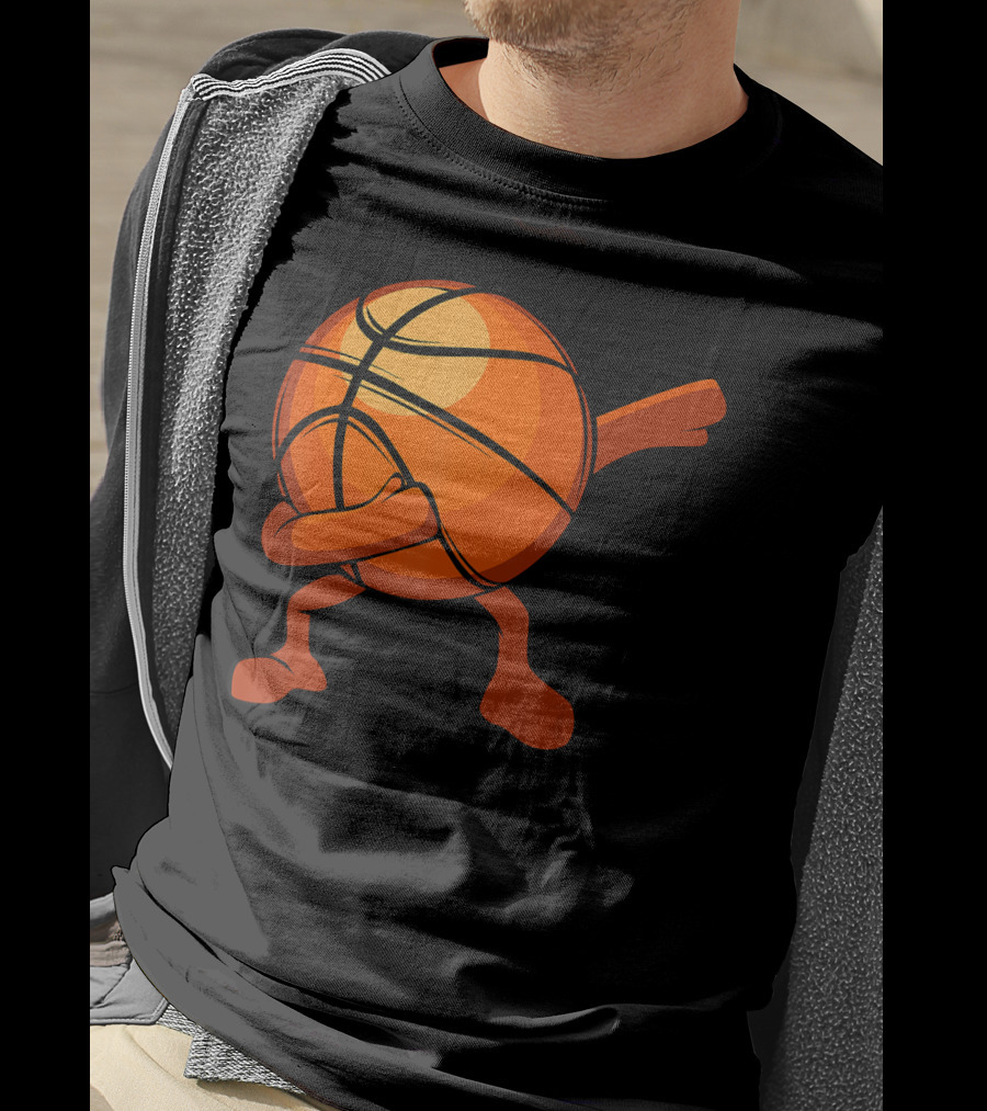 Funny Dabbing Basketball Cartoon Character Player Legend T-Shirt