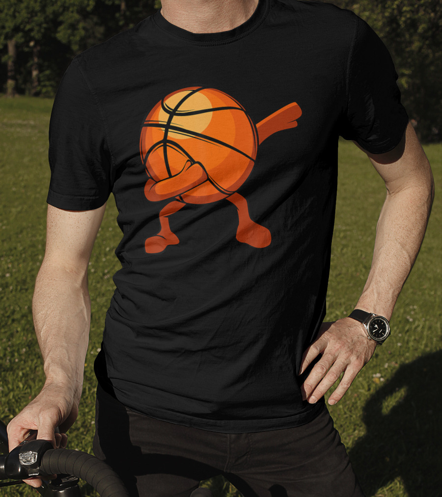 Funny Dabbing Basketball Cartoon Character Player Legend T-Shirt