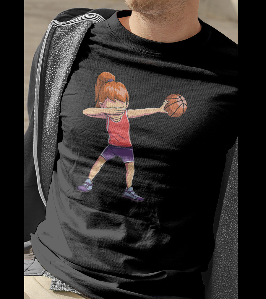 Dabbing Basketball Girl Dab Dan Sports Pose T-Shirt
