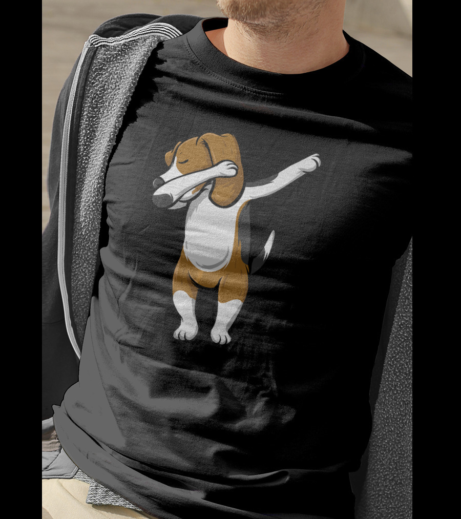Dabbing Beagle Dog Cartoon Pose T-Shirt