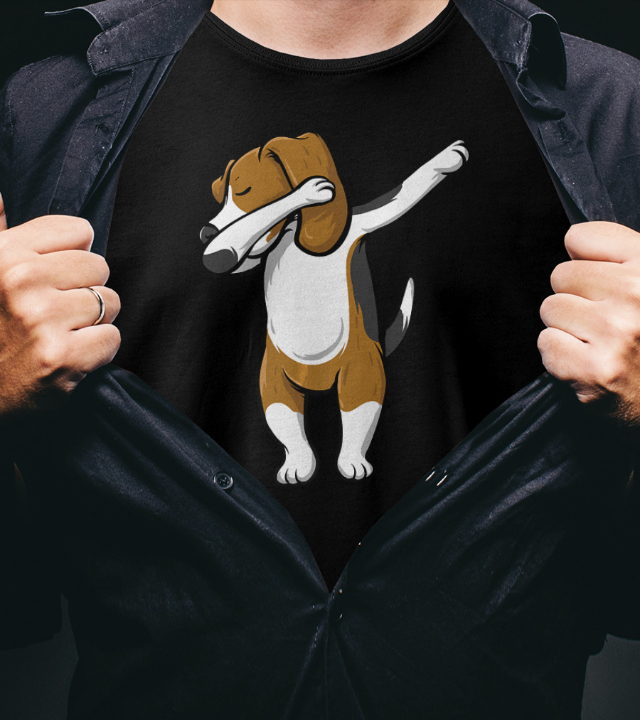 Dabbing Beagle Dog Cartoon Pose T-Shirt