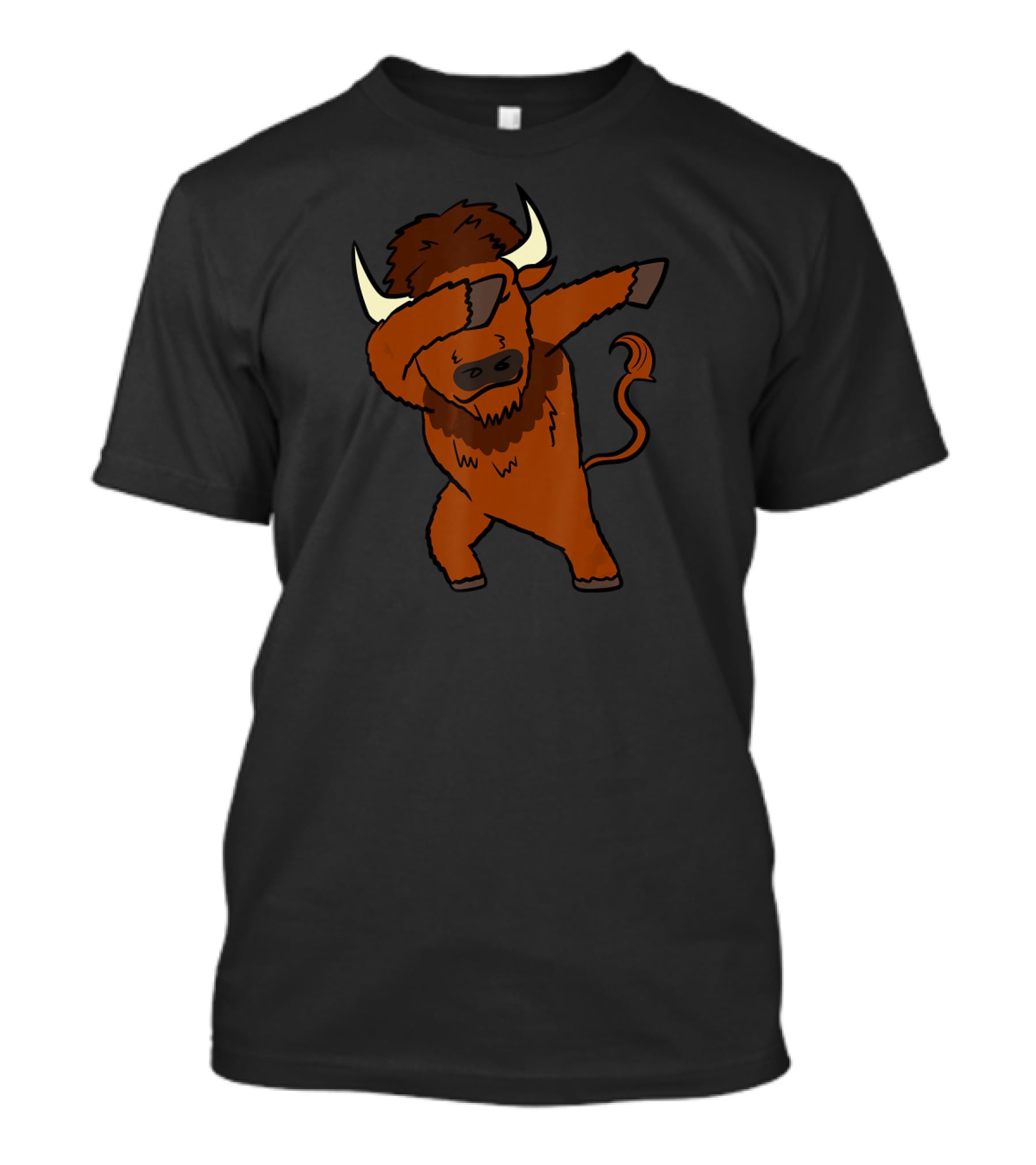 Dabbing Bison Dab Dance Funny Animal Cartoon T-Shirt