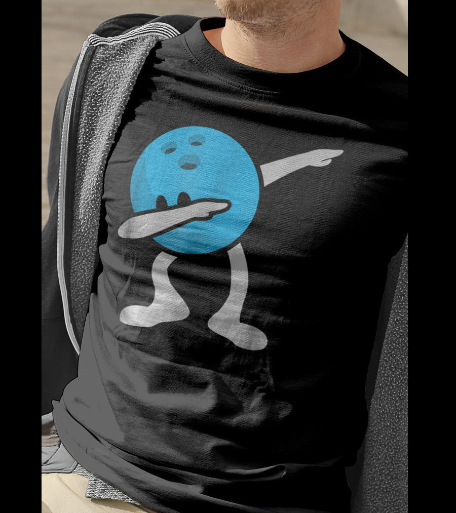 Dabbing Bowling Birthday Party Bowl Ball Dance T-Shirt