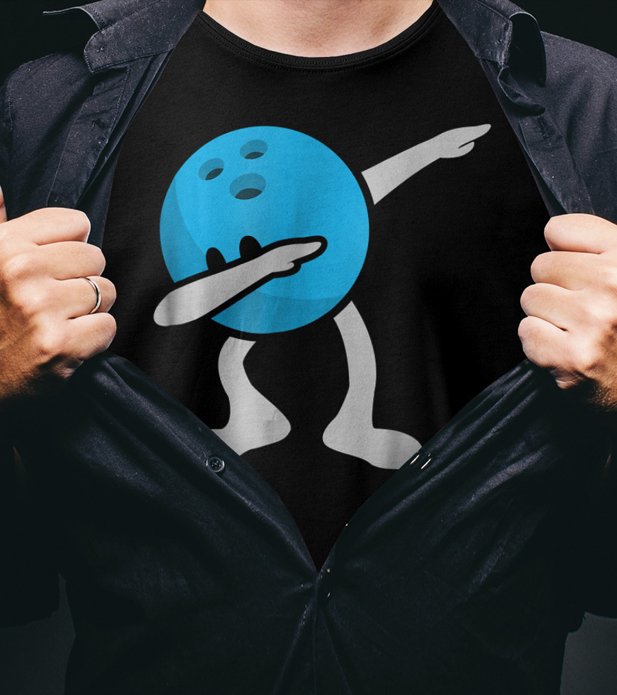 Dabbing Bowling Birthday Party Bowl Ball Dance T-Shirt