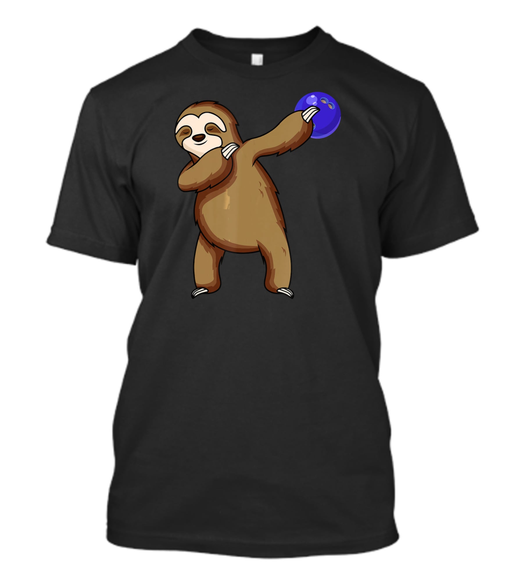 Dabbing Sloth Bowling With Blue Ball T-Shirt