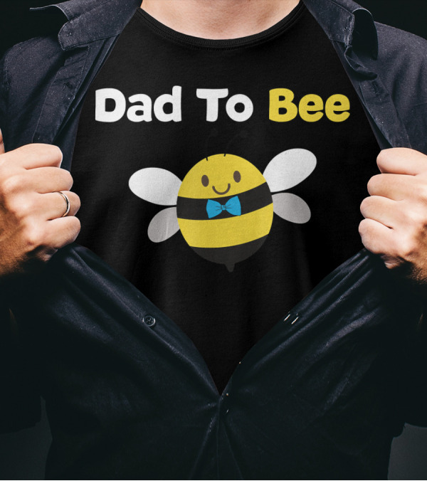 Dad To Bee First Time Daddy Fath Cute Bowtie Bee T-Shirt