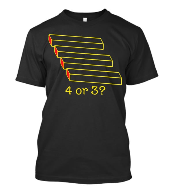 4 Or 3 Optical Illusion T-Shirt