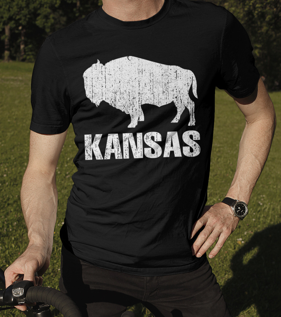 Distressed Kansas State Buffalo T-Shirt
