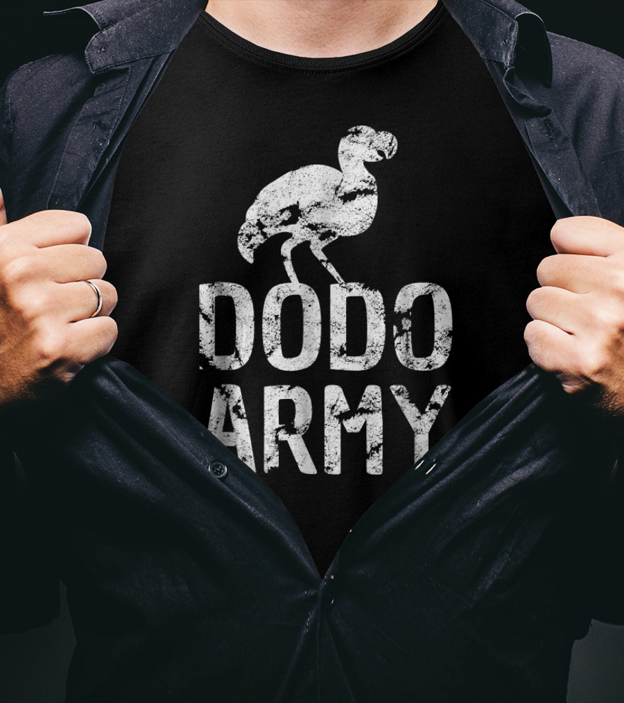 Dodo Army Vintage Style Distressed Look T-Shirt