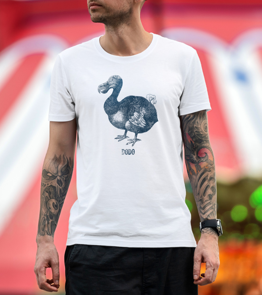 Dodo Bird Classic Illustration With Text T-Shirt