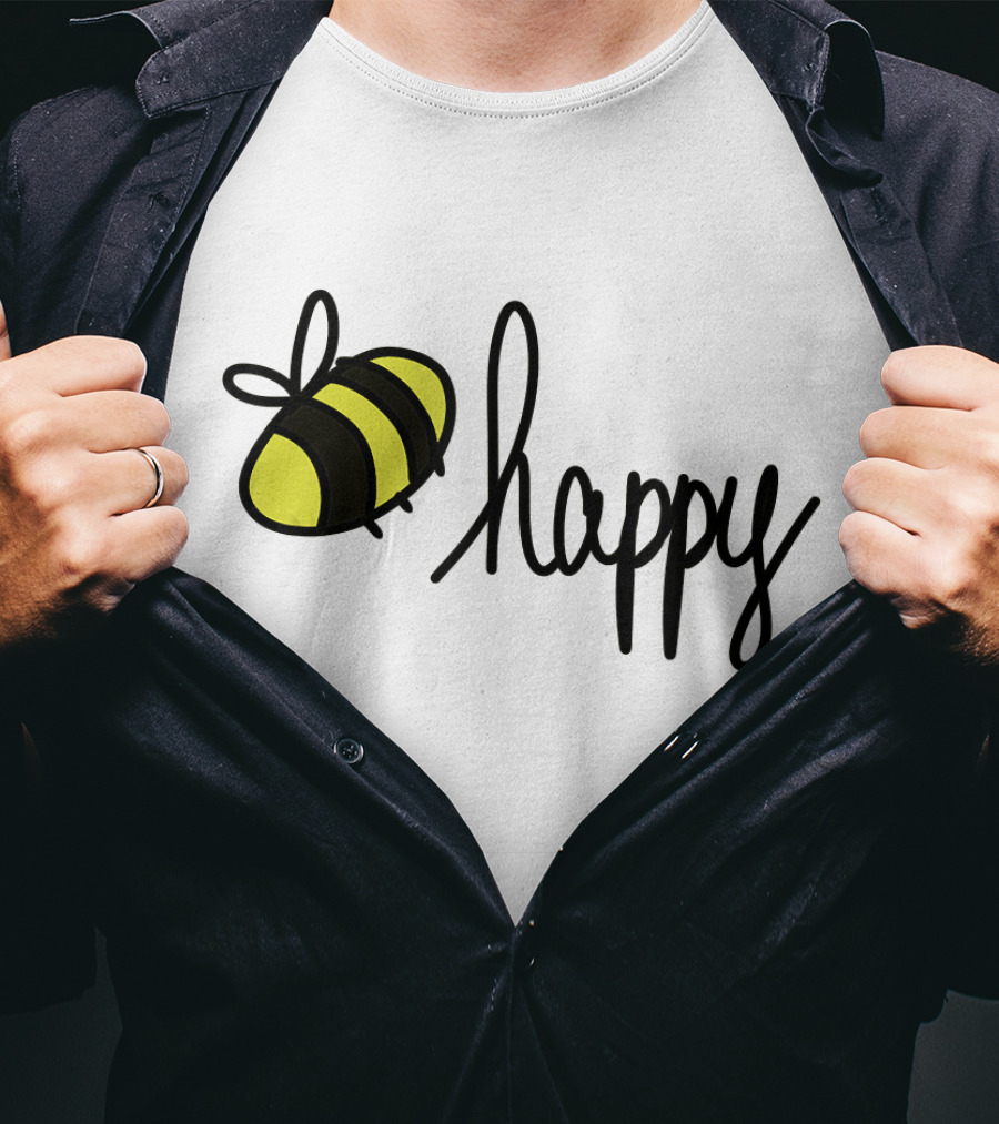 Happy Doodle Bee Handrawn T-Shirt