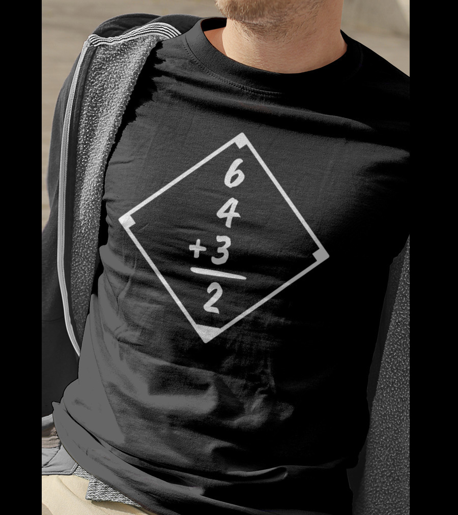 Double Play 6+4+3=2 Funny Baseball Lovers Diamond Diagram T-Shirt