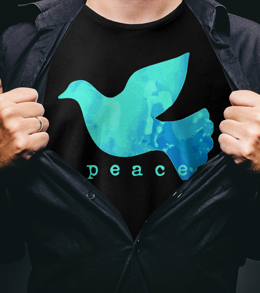 Dove Of Peace Blue Bird Affirma Peace T-Shirt