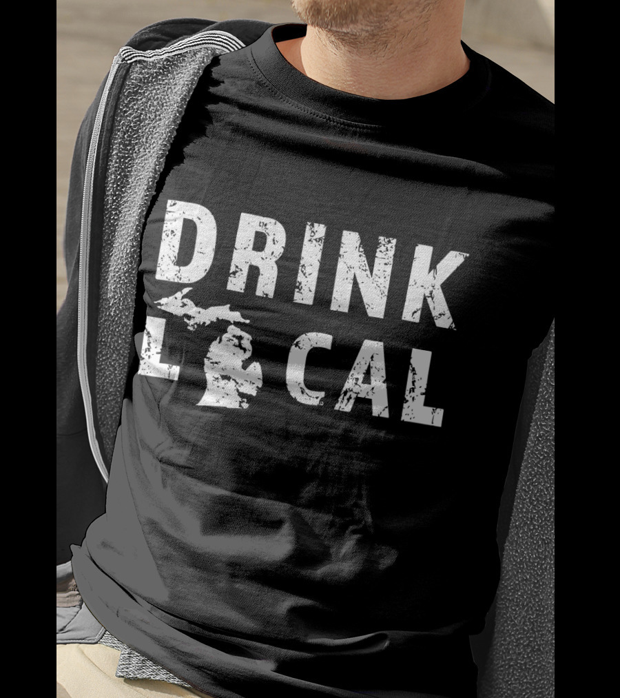 Drink Local Michigan Craft Beer MI Great Lakes State T-Shirt