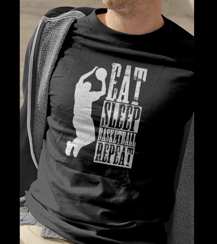Eat Sleep Basketball Repeat Player Jump T-Shirt
