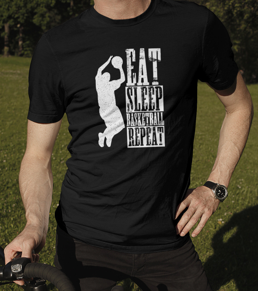 Eat Sleep Basketball Repeat Player Jump T-Shirt