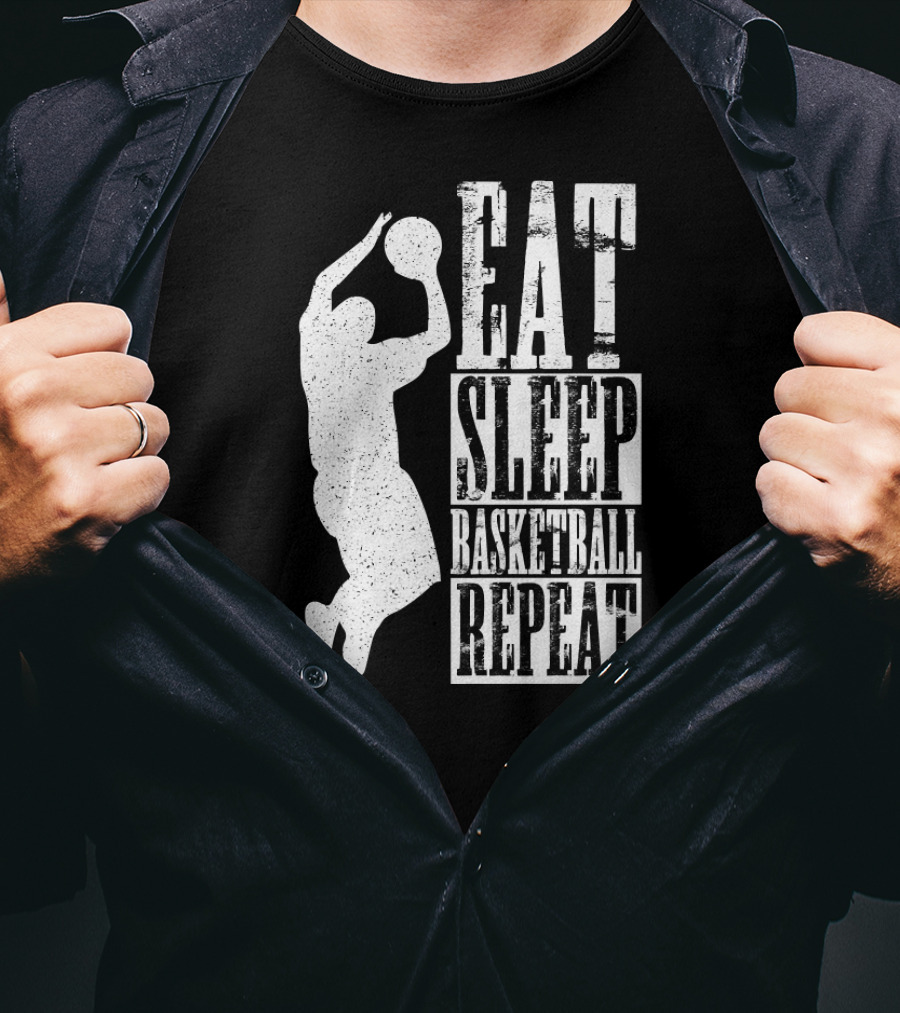 Eat Sleep Basketball Repeat Player Jump T-Shirt