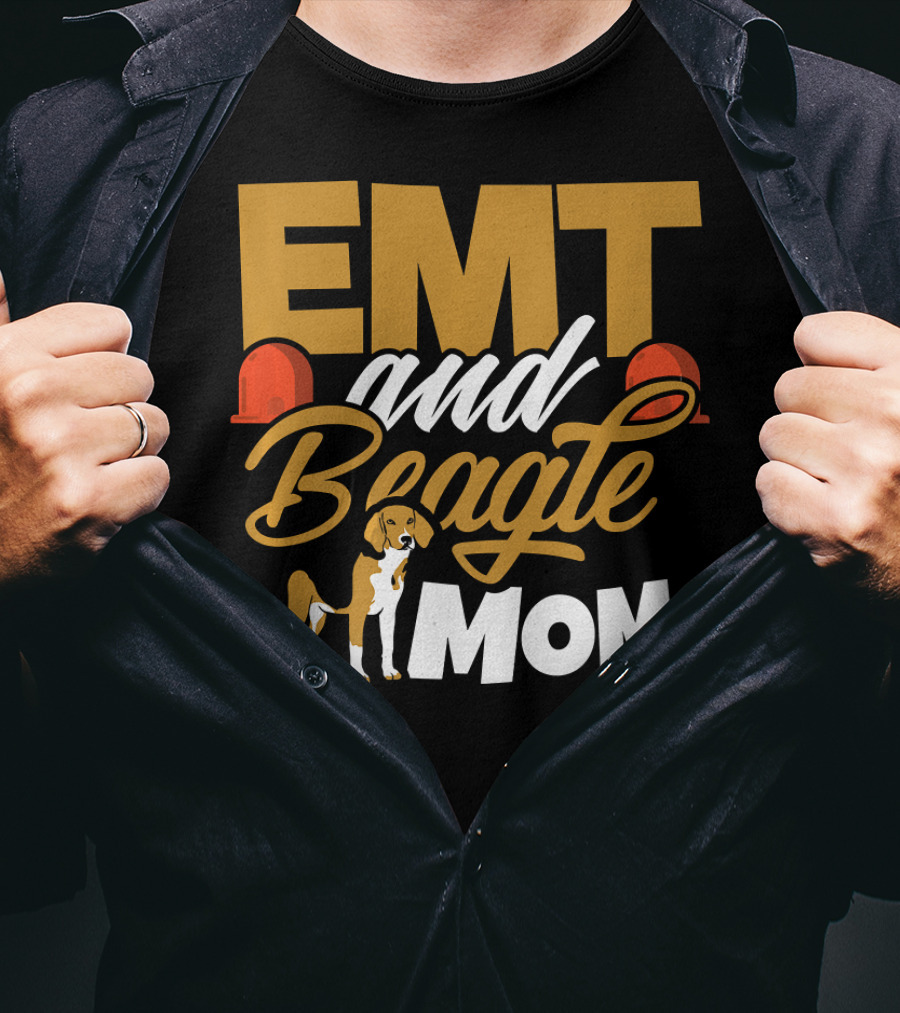 EMT And Beagle Mom Dogs Emergency Medic T-Shirt