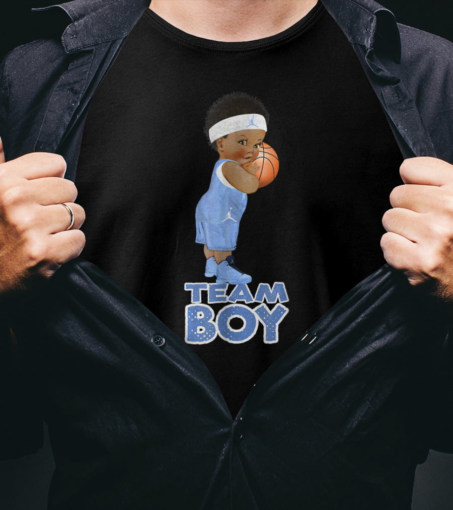 Team Boy Basketball Baby With Afro Hairstyle T-Shirt