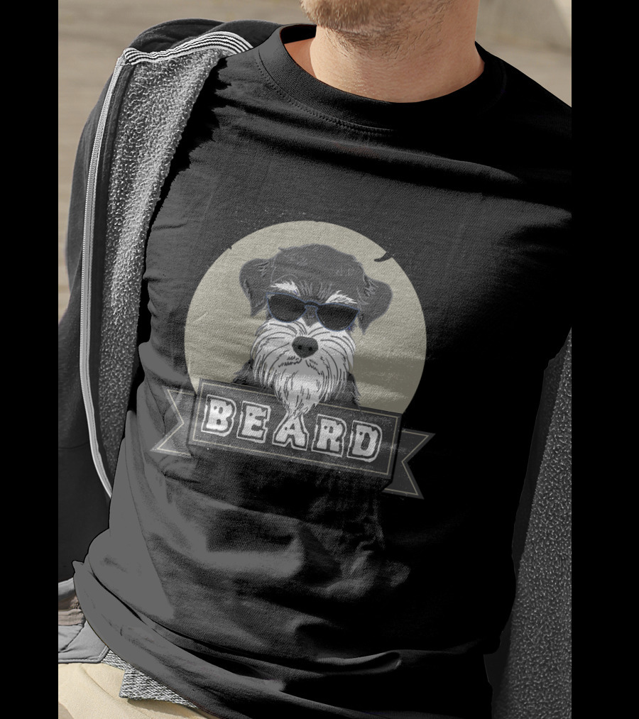 Fear The Beard Schnauzer Sunglasses Funny Love T-Shirt