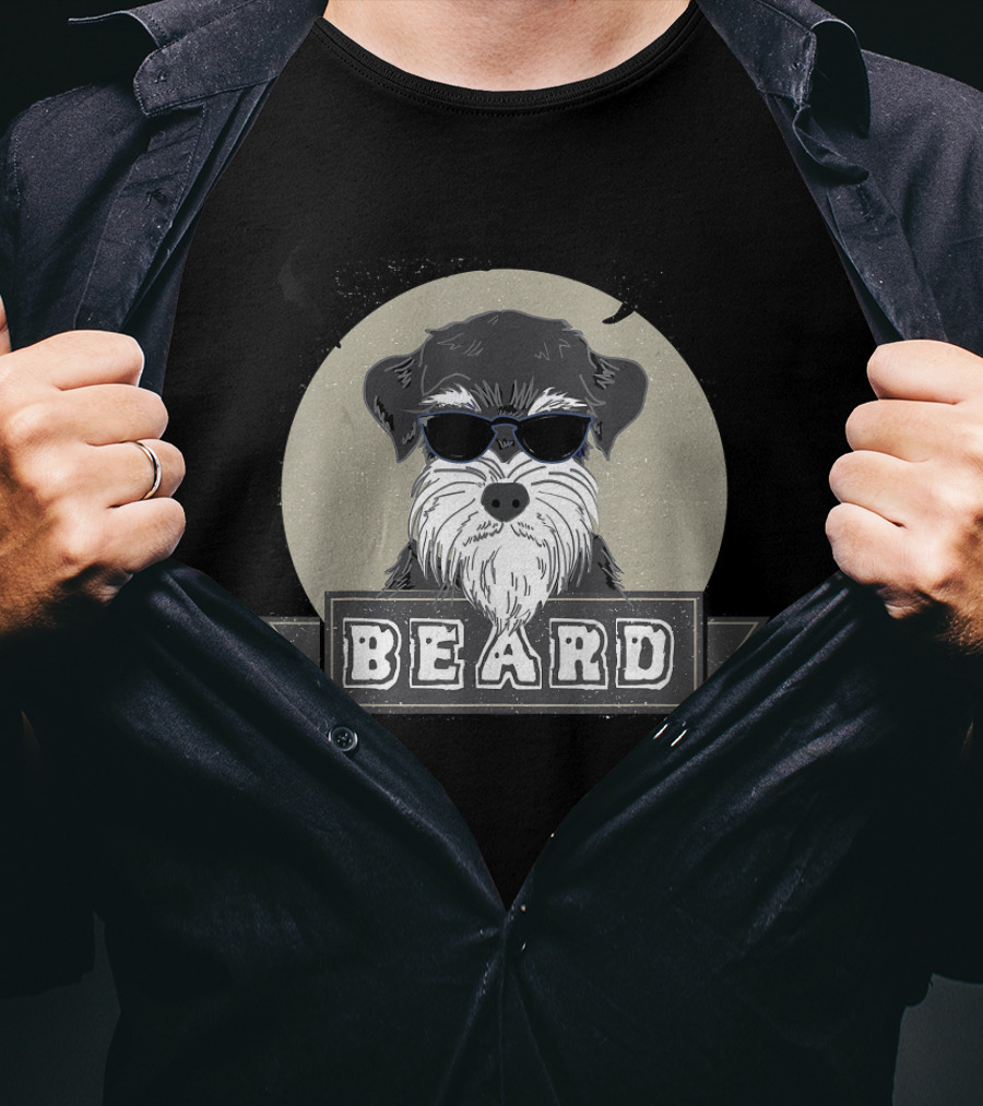 Fear The Beard Schnauzer Sunglasses Funny Love T-Shirt