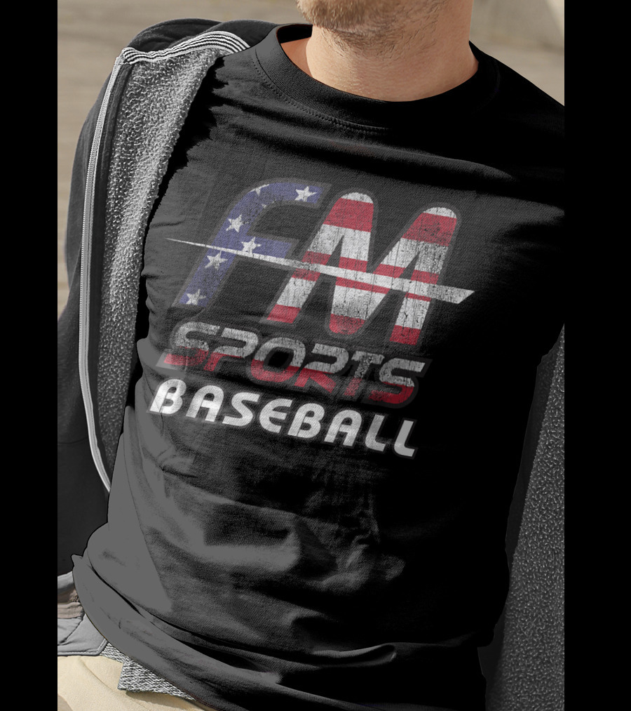 FM Sports Baseball USA Flag T-Shirt