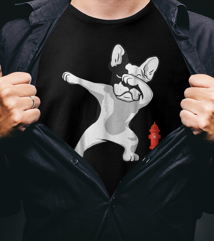 French Bulldog Frenchie Dabbing Lover Puppy Fire Hydrant T-Shirt
