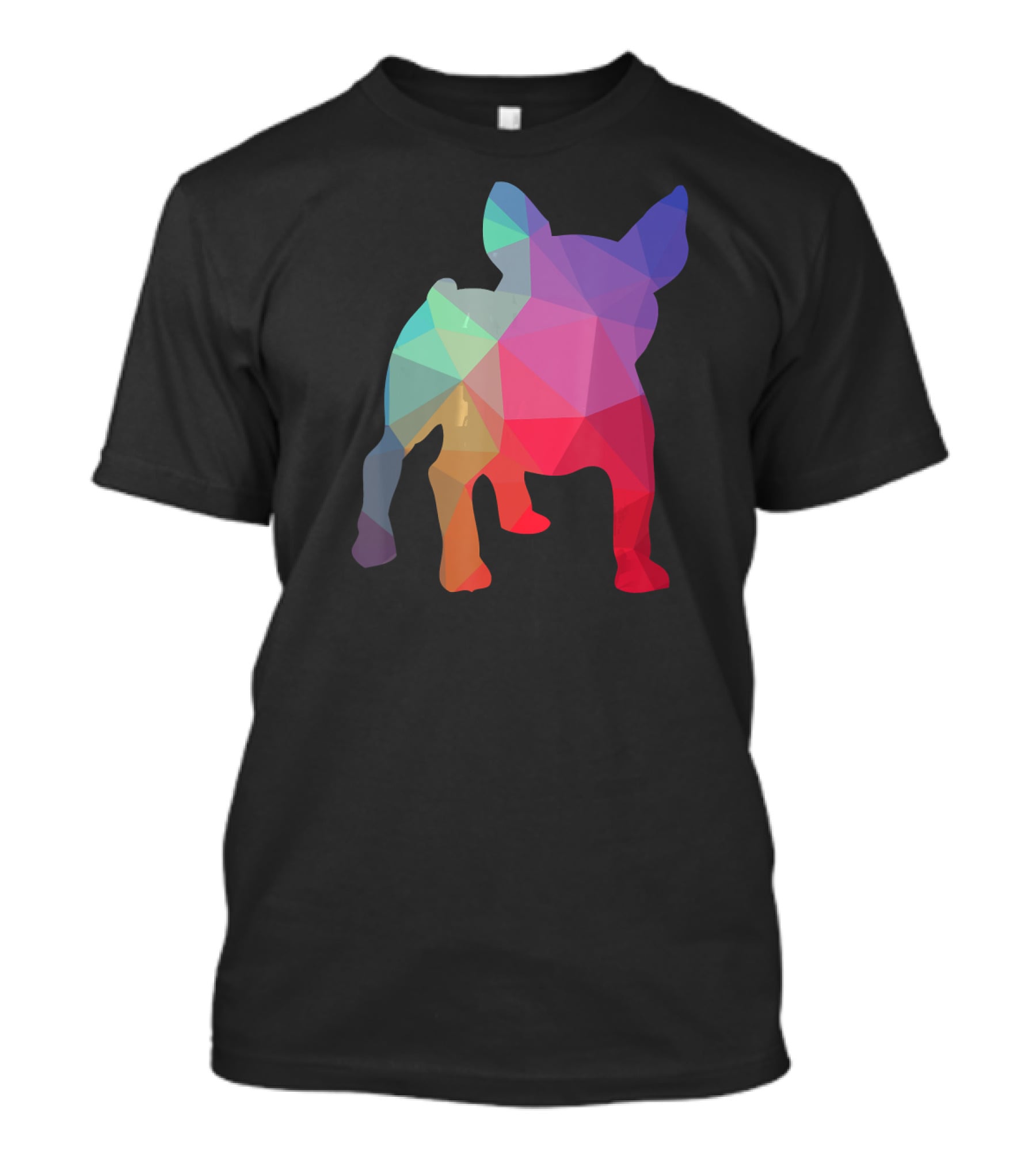 French Bulldog Lovers Rainbow Poly T-Shirt