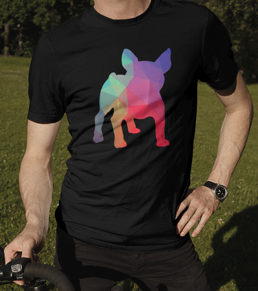 French Bulldog Lovers Rainbow Poly T-Shirt