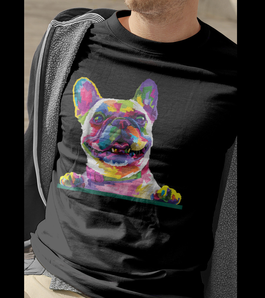 French Bulldog Colorful Dog Pop T-Shirt