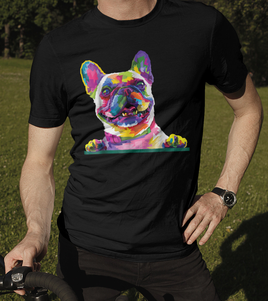 French Bulldog Colorful Dog Pop T-Shirt