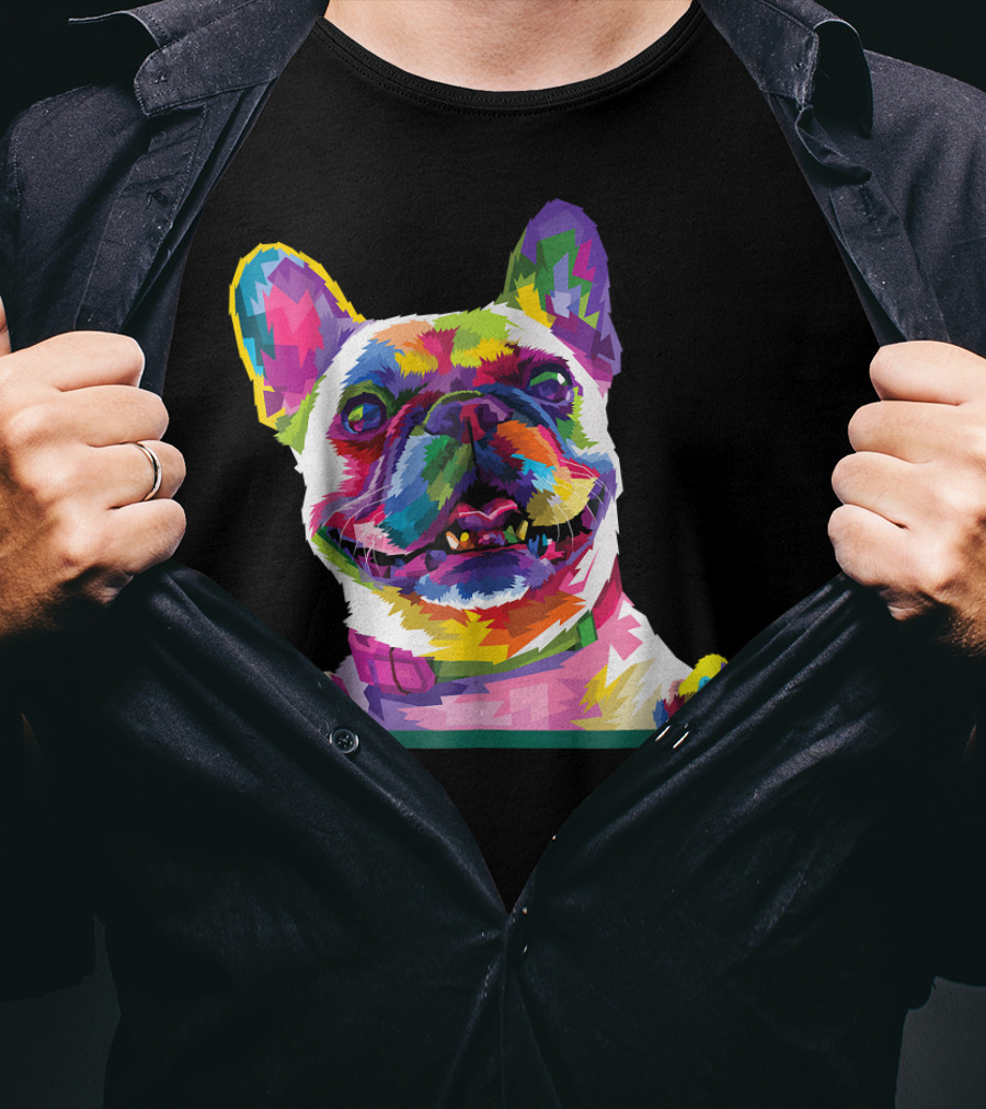 French Bulldog Colorful Dog Pop T-Shirt