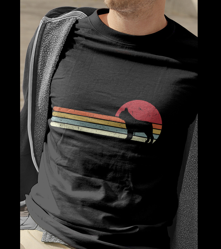French Bulldog Retro Sunset T-Shirt