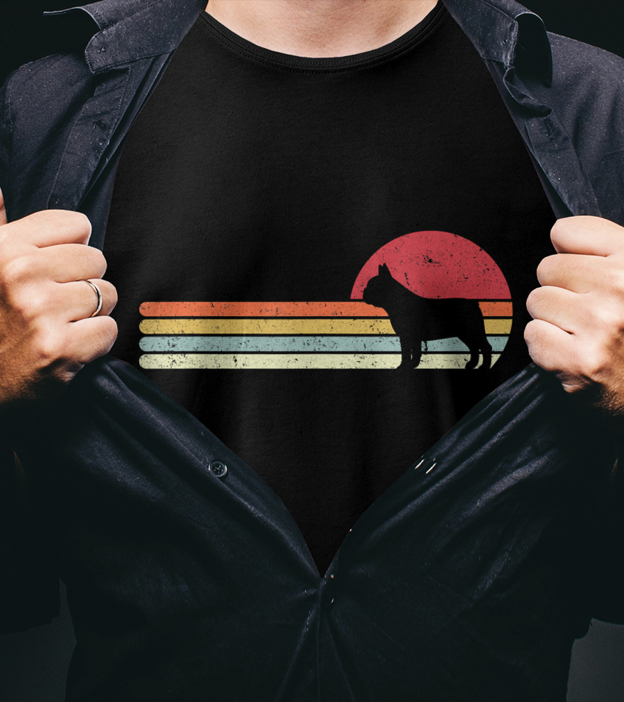 French Bulldog Retro Sunset T-Shirt