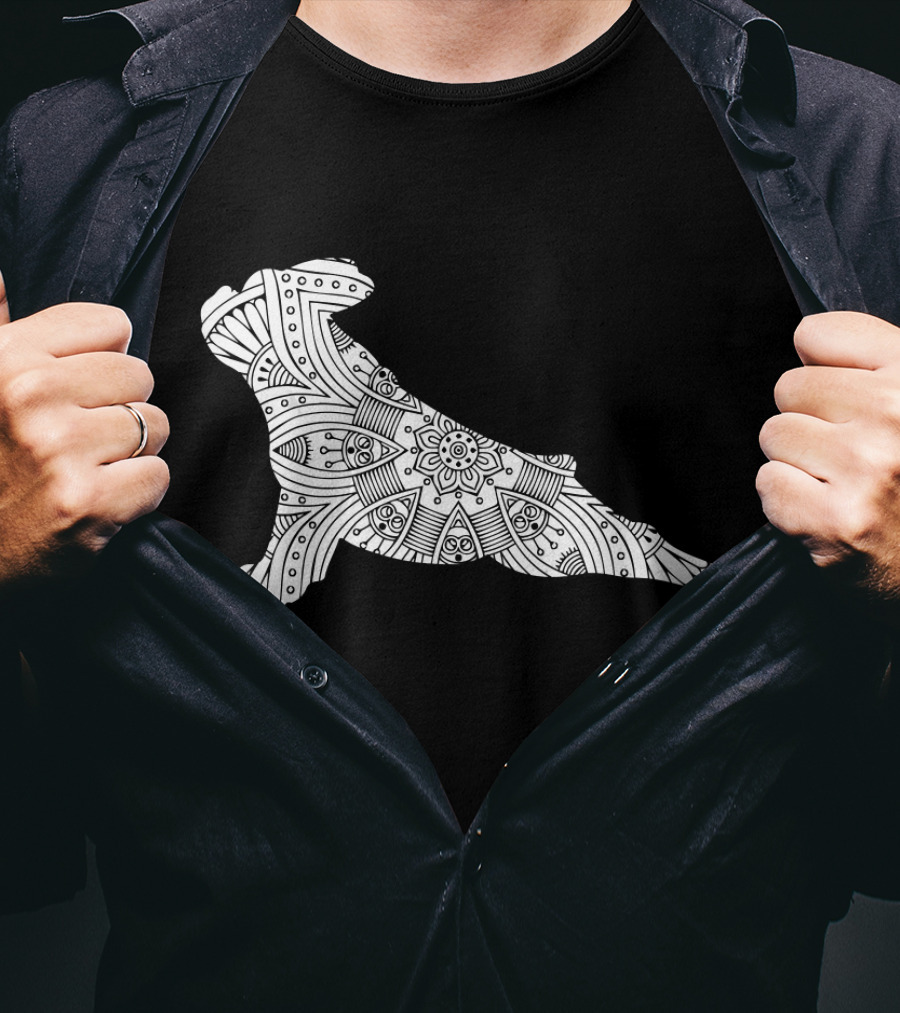 French Bulldog Yoga Mandala T-Shirt